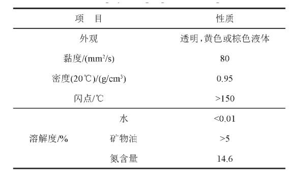 表2 Irgamet 39的基本物理性质